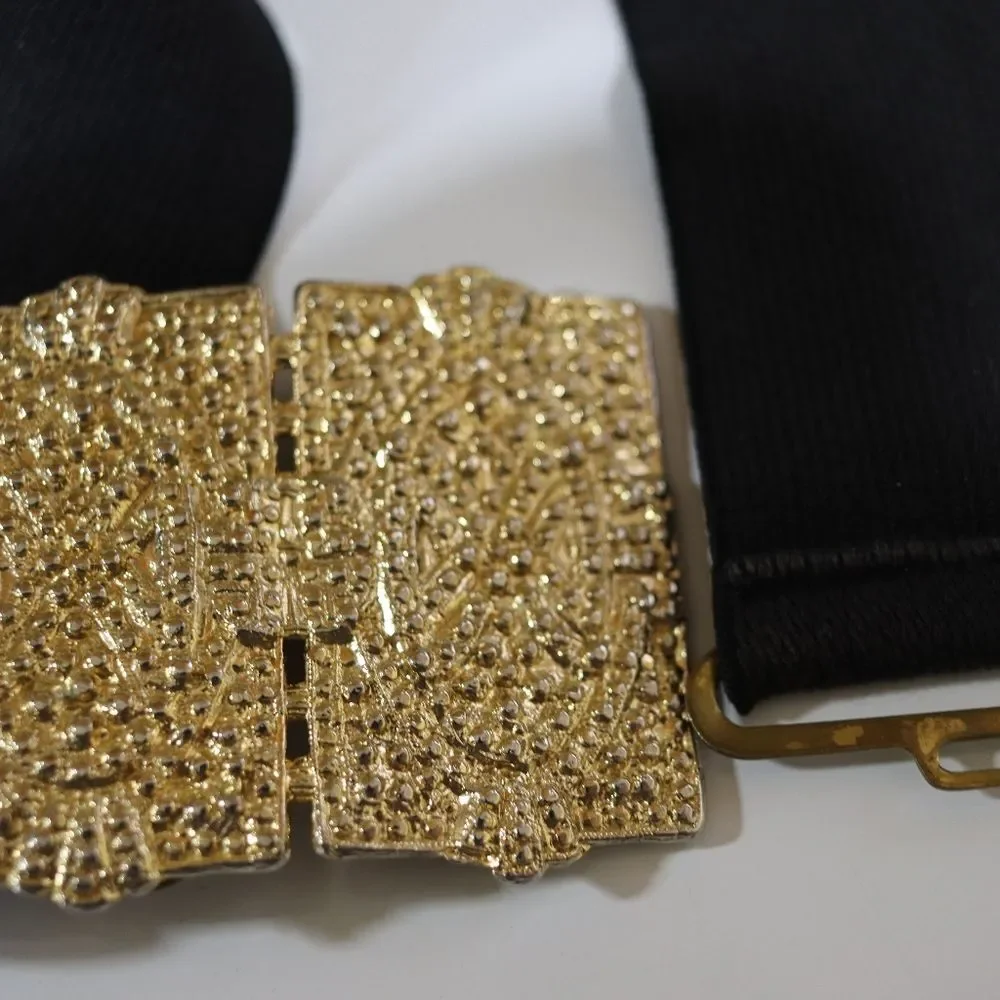 Ginger Propper for Two Blondes Vintage Square Buckle Chunky Belt Y2K